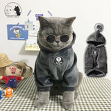 Soft Cat Dog Pet Clothes Fleece Hooded Hairball Coat Jacket Winter Kitty Small Medium Dogs Cats Cool Pajamas Chihuahua Clothing