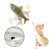 Pet Cat Toy USB Charging Simulation Electric Dancing Moving Floppy Fish Cats Toy Chewing Playing Simulation Fish Toy Biting