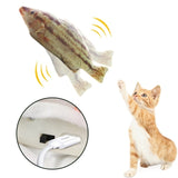 Pet Cat Toy USB Charging Simulation Electric Dancing Moving Floppy Fish Cats Toy Chewing Playing Simulation Fish Toy Biting