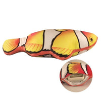 Pet Cat Toy USB Charging Simulation Electric Dancing Moving Floppy Fish Cats Toy Chewing Playing Simulation Fish Toy Biting